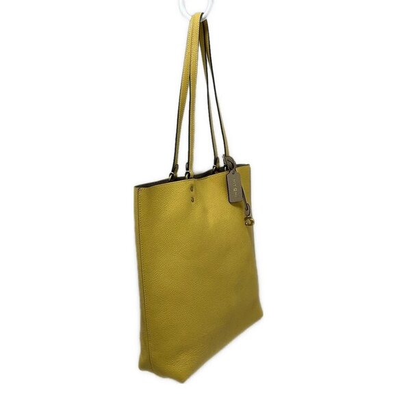 Auth COACH Plaza Tote 88341 Yellow Leather - Tote Bag - Picture 4 of 11